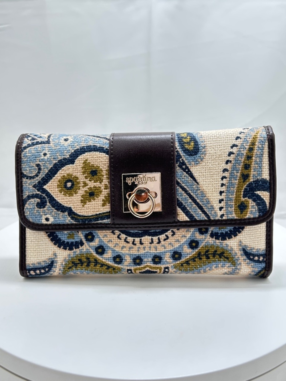Spartina 449 Juliette Harper Blue And Green Paisley Wallet, NWOT